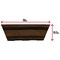 Fixtures Barrel Design Light Brown Trough, 50.8cm x 25.4cm x 19cm