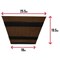 Fixtures Barrel Design Light Brown Trough, 50.8cm x 25.4cm x 19cm