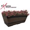 Fixtures Barrel Design Brown Trough, 50.8cm x 25.4cm x 19cm