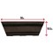 Fixtures Barrel Design Brown Trough, 50.8cm x 25.4cm x 19cm