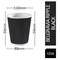 Belgravia Triple Walled Ripple Paper Cups, 12oz, Black, Pack of 25