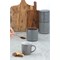 Accents Tea/Coffee/Sugar Canisters Set, Charcoal