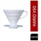 Hario V60 Plastic Coffee Dripper, Size 02, White