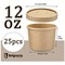 Caterpack Kraft Soup Bowls & Lids, 341ml, Pack of 25