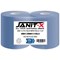 Janit-X Eco 100% Recycled XL Wiper/Forecourt Rolls, 280mmx400m, Blue, Pack of 2