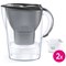 Brita Marella Water Filter Jug, 2.4L, Cool Graphite, Includes 2 Cartridges