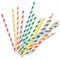 Pukka Party Striped Drinking Straws, Assorted, Pack of 50