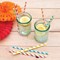 Pukka Party Striped Drinking Straws, Assorted, Pack of 50