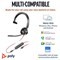 Poly Blackwire 3315 Monaural Microsoft Teams Certified USB-C Headset +3.5mm Plug +USB-C/A Adapter 8X