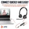 Poly Blackwire 3325 Stereo USB-C Headset +3.5mm Plug +USB-C/A Adapter 8X221AA