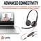 Poly Blackwire 3225 Stereo USB-C Headset +3.5mm Plug +USB-C/A Adapter 8X229AA