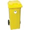 Clinical Waste Wheelie Bin, 120 Litre, Yellow