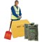 Winter Snow and Ice Clearance Starter Kits with 50kg Brown Rock Salt, 200 Litre, Yellow