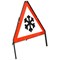 Winter Hazard Snow and Ice Warning Sign, 600mm, Red/White