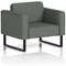 Brixworth Armchair, With Black Legs, In Sumi Fabric, Kobe