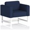 Brixworth Armchair, With White Legs, In Synergy Fabric, Alike