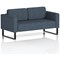 Brixworth 2 Seater Sofa, With Black Legs, In Rivet Fabric, Crucible