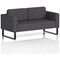 Brixworth 2 Seater Sofa, With Black Legs, In X2 Fabric, Arithmetic