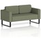 Brixworth 2 Seater Sofa, With Black Legs, In Main Line Flax Fabric, Monument