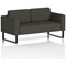 Brixworth 2 Seater Sofa, With Black Legs, In Main Line Flax Fabric, Temple