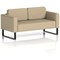 Brixworth 2 Seater Sofa, With Black Legs, In Main Line Flax Fabric, Upminster