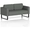 Brixworth 2 Seater Sofa, With Black Legs, In Sumi Fabric, Kobe