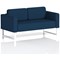 Brixworth 2 Seater Sofa, With White Legs, In X2 Fabric, Calculus