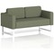 Brixworth 2 Seater Sofa, With White Legs, In Main Line Flax Fabric, Monument