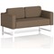 Brixworth 2 Seater Sofa, With White Legs, In Sumi Fabric, Osaka