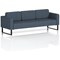 Brixworth 3 Seater Sofa, With Black Legs, In Rivet Fabric, Crucible