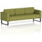 Brixworth 3 Seater Sofa, With Black Legs, In Rivet Fabric, Olive