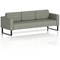 Brixworth 3 Seater Sofa, With Black Legs, In Rivet Fabric, Vitreous