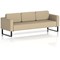 Brixworth 3 Seater Sofa, With Black Legs, In Main Line Flax Fabric, Upminster