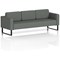 Brixworth 3 Seater Sofa, With Black Legs, In Sumi Fabric, Kobe