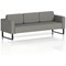 Brixworth 3 Seater Sofa, With Black Legs, In Yoredale Fabric, Hardraw