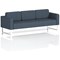 Brixworth 3 Seater Sofa, With White Legs, In Rivet Fabric, Crucible