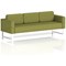 Brixworth 3 Seater Sofa, With White Legs, In Rivet Fabric, Olive