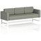 Brixworth 3 Seater Sofa, With White Legs, In Rivet Fabric, Vitreous