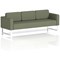 Brixworth 3 Seater Sofa, With White Legs, In Main Line Flax Fabric, Monument