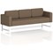 Brixworth 3 Seater Sofa, With White Legs, In Sumi Fabric, Osaka