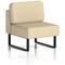 Brixworth Modular Seating Central Unit, With Black Legs, In Sumi Fabric, Zen