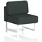 Brixworth Modular Seating Central Unit, With White Legs, In Rivet Fabric, Charcoal