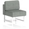 Brixworth Modular Seating Central Unit, With White Legs, In Rivet Fabric, Prime