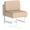 Brixworth Modular Seating Central Unit, With White Legs, In Synergy Fabric, Affix