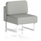 Brixworth Modular Seating Central Unit, With White Legs, In Sumi Fabric, Tokyo