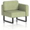 Brixworth Modular Seating Left Unit, With Black Legs, In Rivet Fabric, Burnish