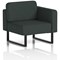 Brixworth Modular Seating Left Unit, With Black Legs, In Rivet Fabric, Charcoal