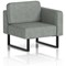 Brixworth Modular Seating Left Unit, With Black Legs, In Rivet Fabric, Prime