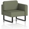 Brixworth Modular Seating Left Unit, With Black Legs, In Main Line Flax Fabric, Monument