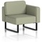 Brixworth Modular Seating Left Unit, With Black Legs, In Main Line Flax Fabric, Newbury